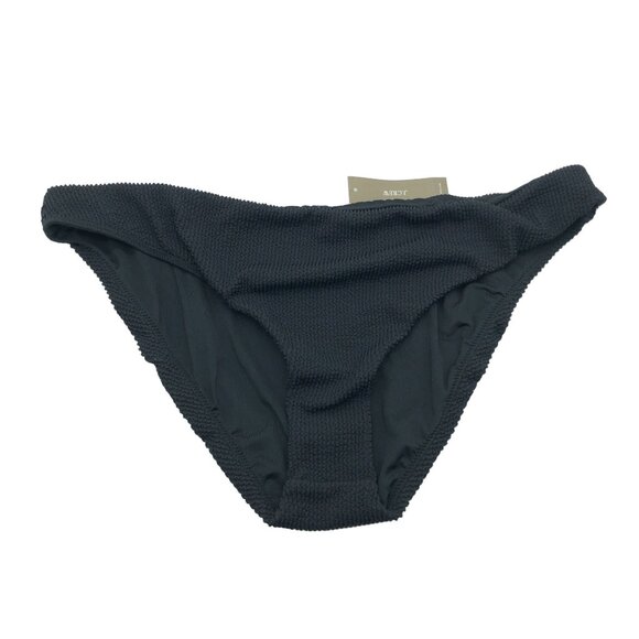 J Crew Scrunchie Hipster Bikini Bottom Textured Black XXL - Picture 1 of 4